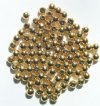 100 5mm Round Gold Plated Metal Beads